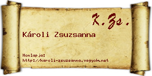 Károli Zsuzsanna névjegykártya