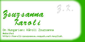 zsuzsanna karoli business card
